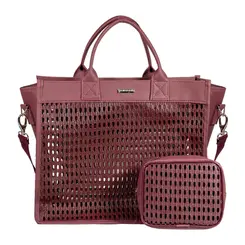 Bolsa Mavie Vinho Tela Portatti