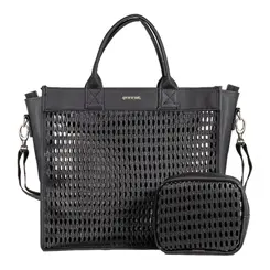 Bolsa Mavie Preto Tela Portatti